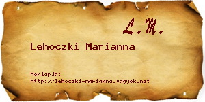 Lehoczki Marianna névjegykártya