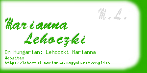 marianna lehoczki business card